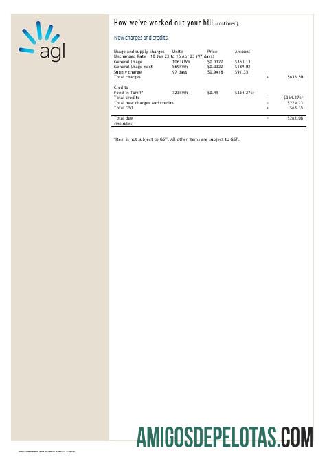 Formatos Word e PDF da conta de serviços públicos de energia da conta de eletricidade AGL da Austrália baixar para verificação